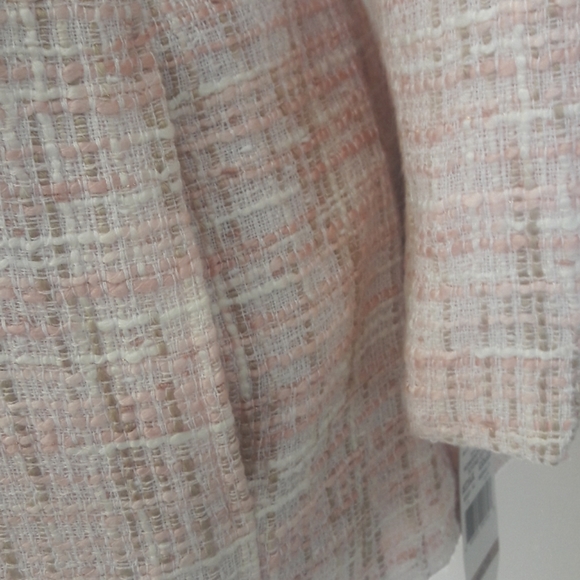 Alfred Dunner/ Pink/Embellished/Tweed Swing Jacket - Picture 3 of 8
